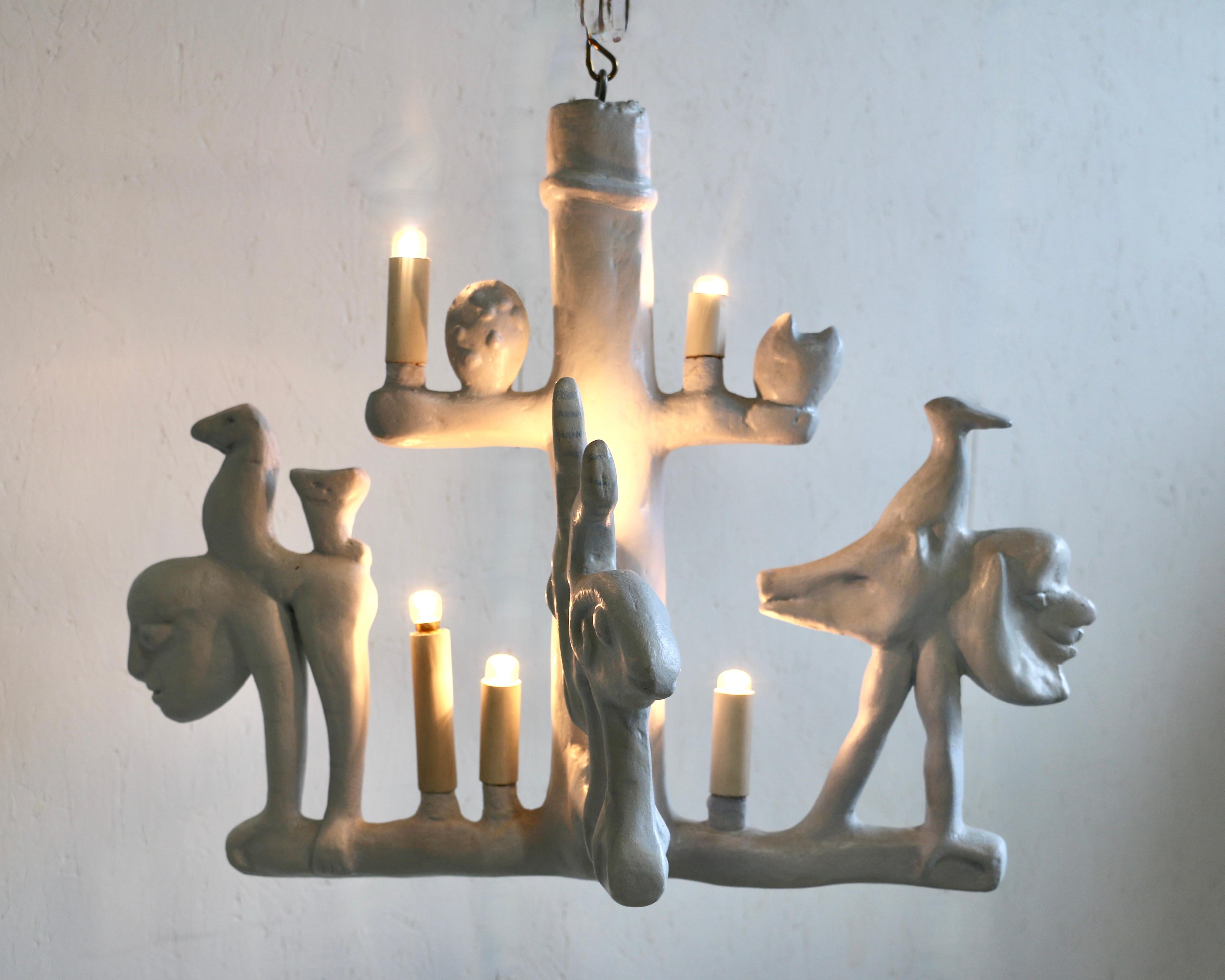 Mid-20th Century A resin chandelier France 50's For Sale