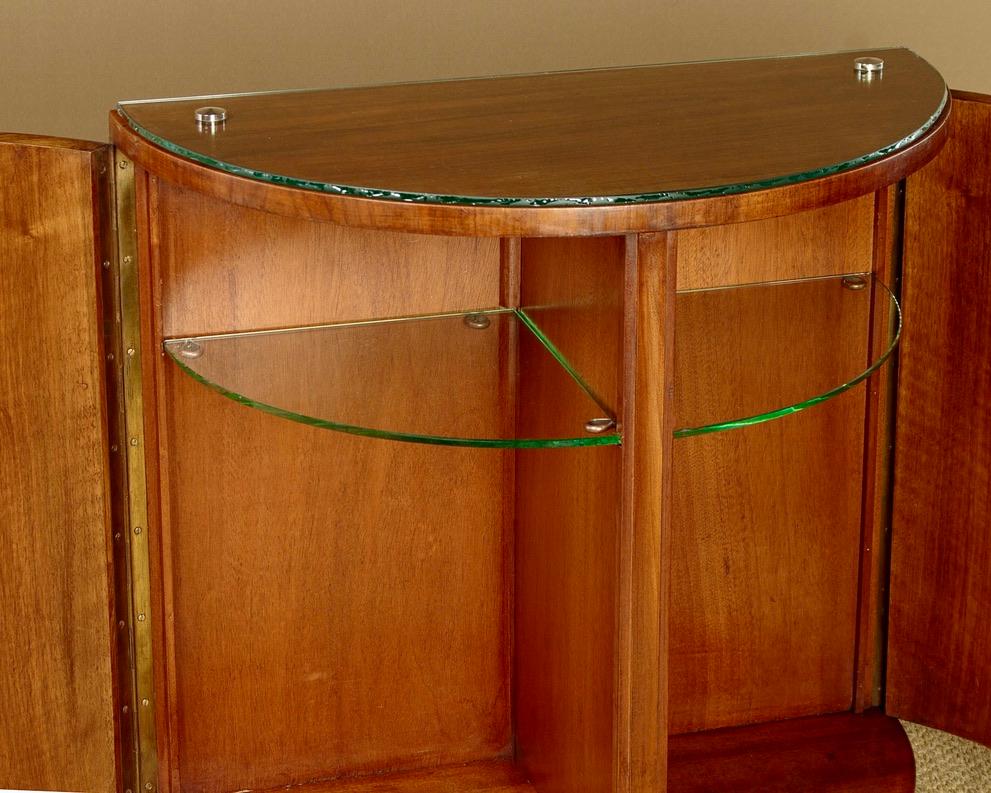 Brass A Revolving Art Deco Drinks or Cocktail Cabinet Bar