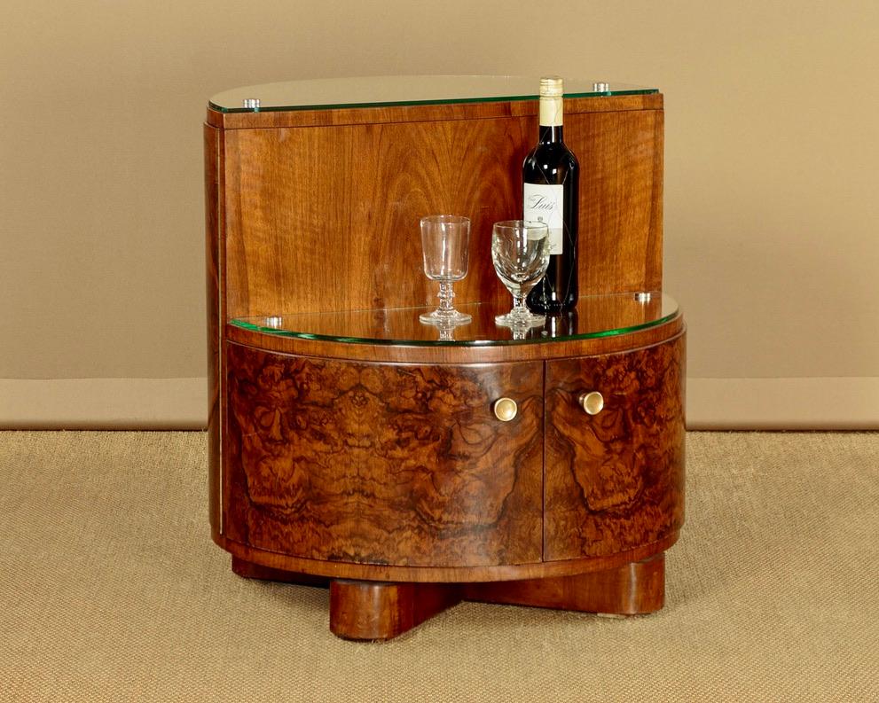 A Revolving Art Deco Drinks or Cocktail Cabinet Bar 1