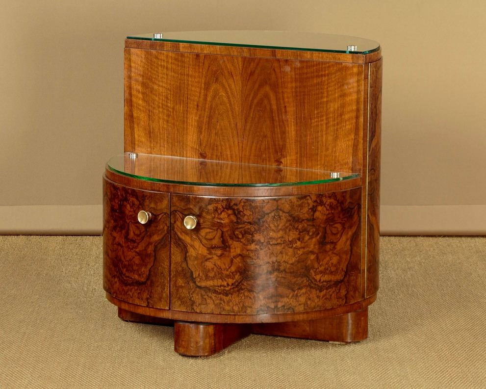 A Revolving Art Deco Drinks or Cocktail Cabinet Bar 2