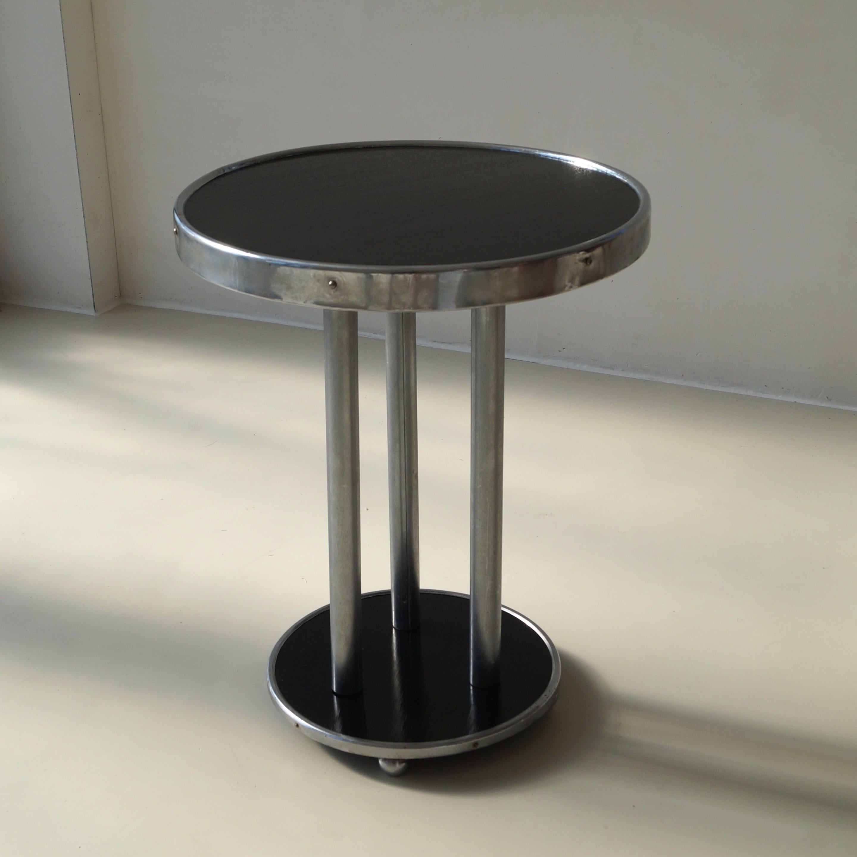 Metallo Tavolino girevole, Bauhaus, anni '20-'30, Paesi Bassi in vendita