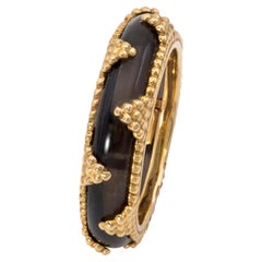 A. Reza Obsidian and Gold Ring