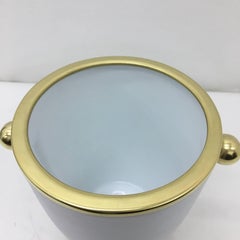 Raffreddatore per vino in porcellana Richard Ginori degli anni '80 nello stile di Gio Ponti