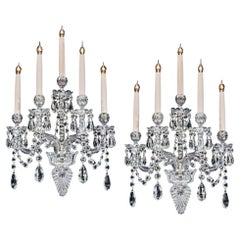 A Richly Cut Pair Of Victorian Wall Sconces By F&C Osler