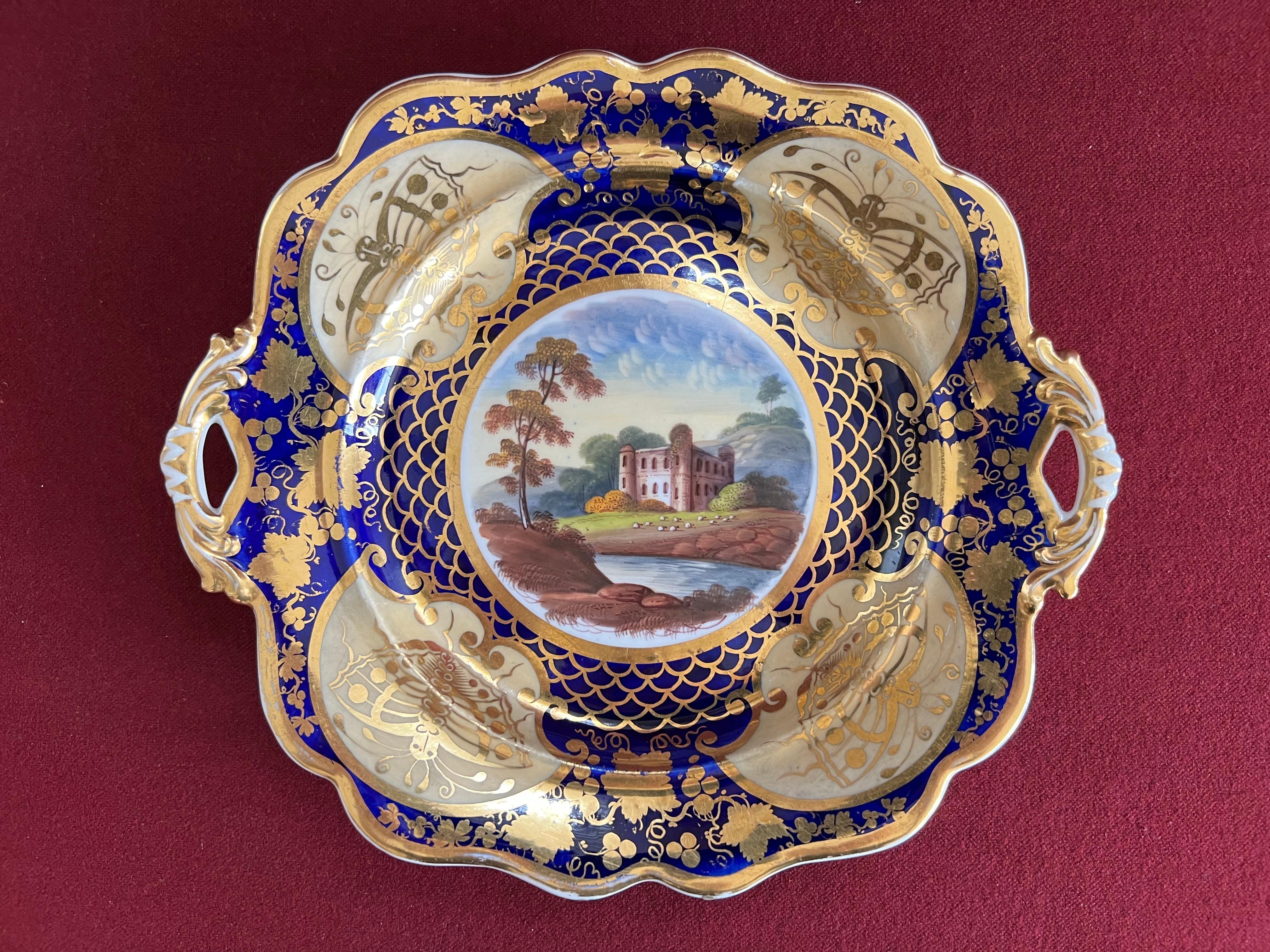 Hand-Painted A Ridgway Porcelain part Dessert Service in pattern 1045 c.1825 For Sale