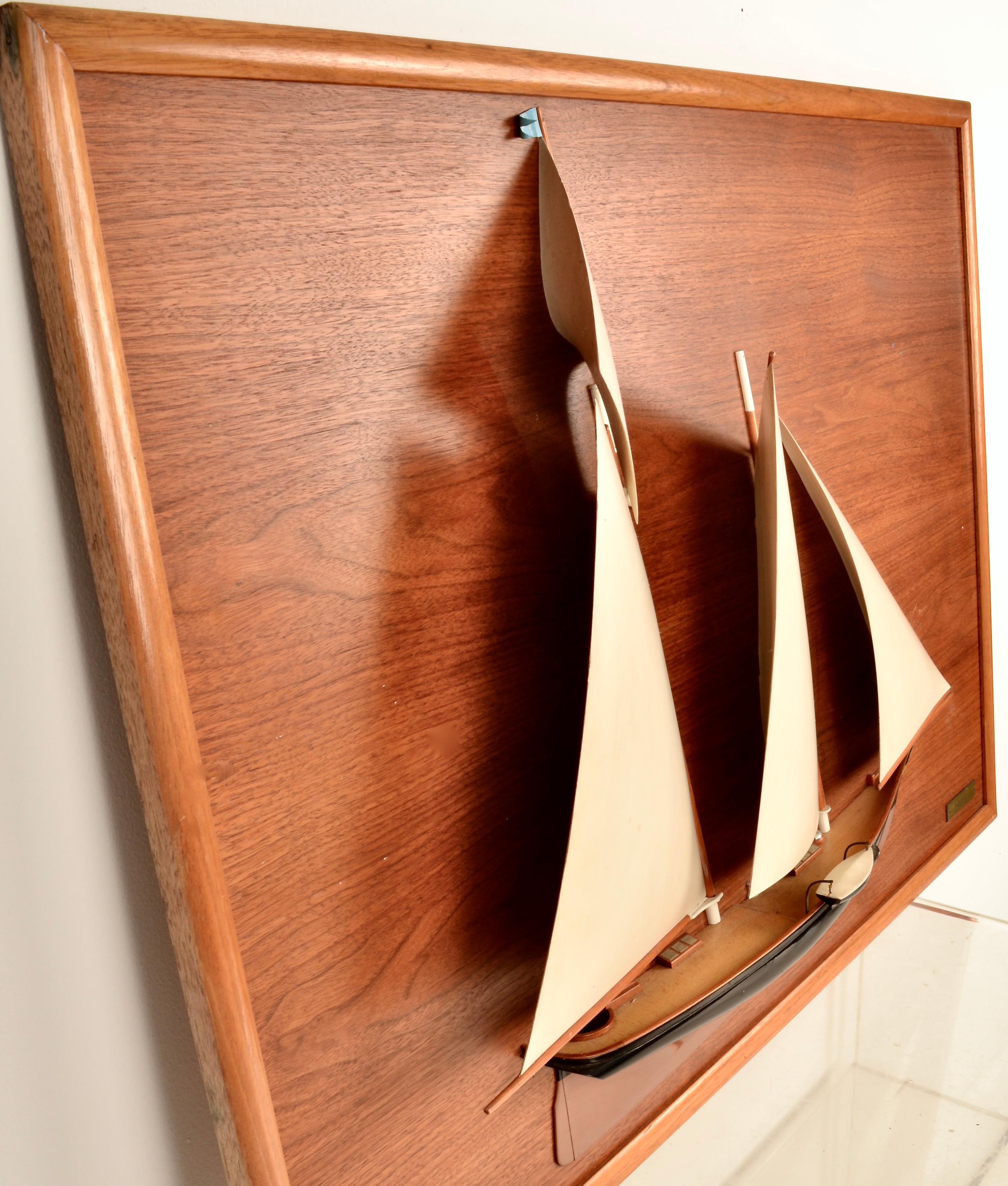 Crafted by Don Peterson, Larchmont, NY circa 1971, an outstanding model of the famed 19th century yacht racing yacht, America. On August 22, 1851, America won the Royal Yacht Squadron's 53-mile 