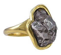 Ring Stone Not from Mother Earth in an 18 Karat Gold Mount