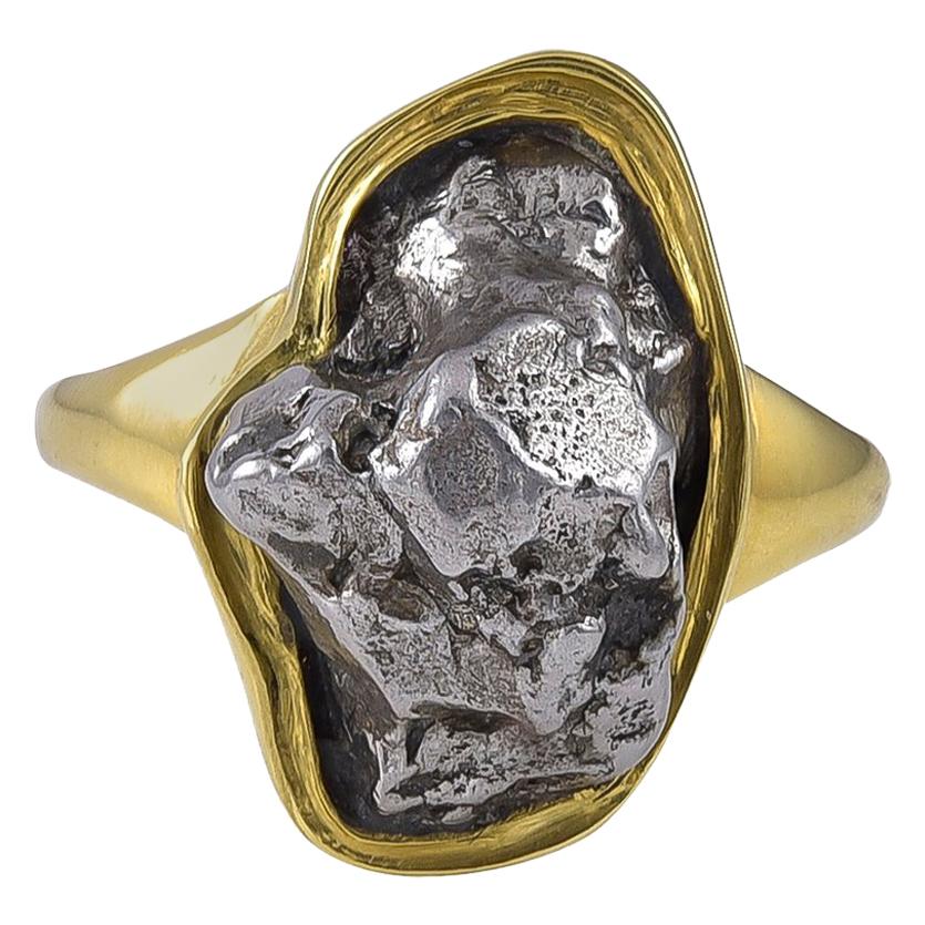 Ring Stone Not from Mother Earth in an 18 Karat Gold Mount For Sale
