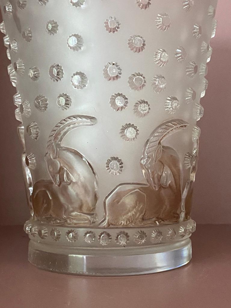 French A R.Lalique Ajaccio  Glass Vase