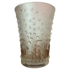 Vintage A R.Lalique Ajaccio  Glass Vase 