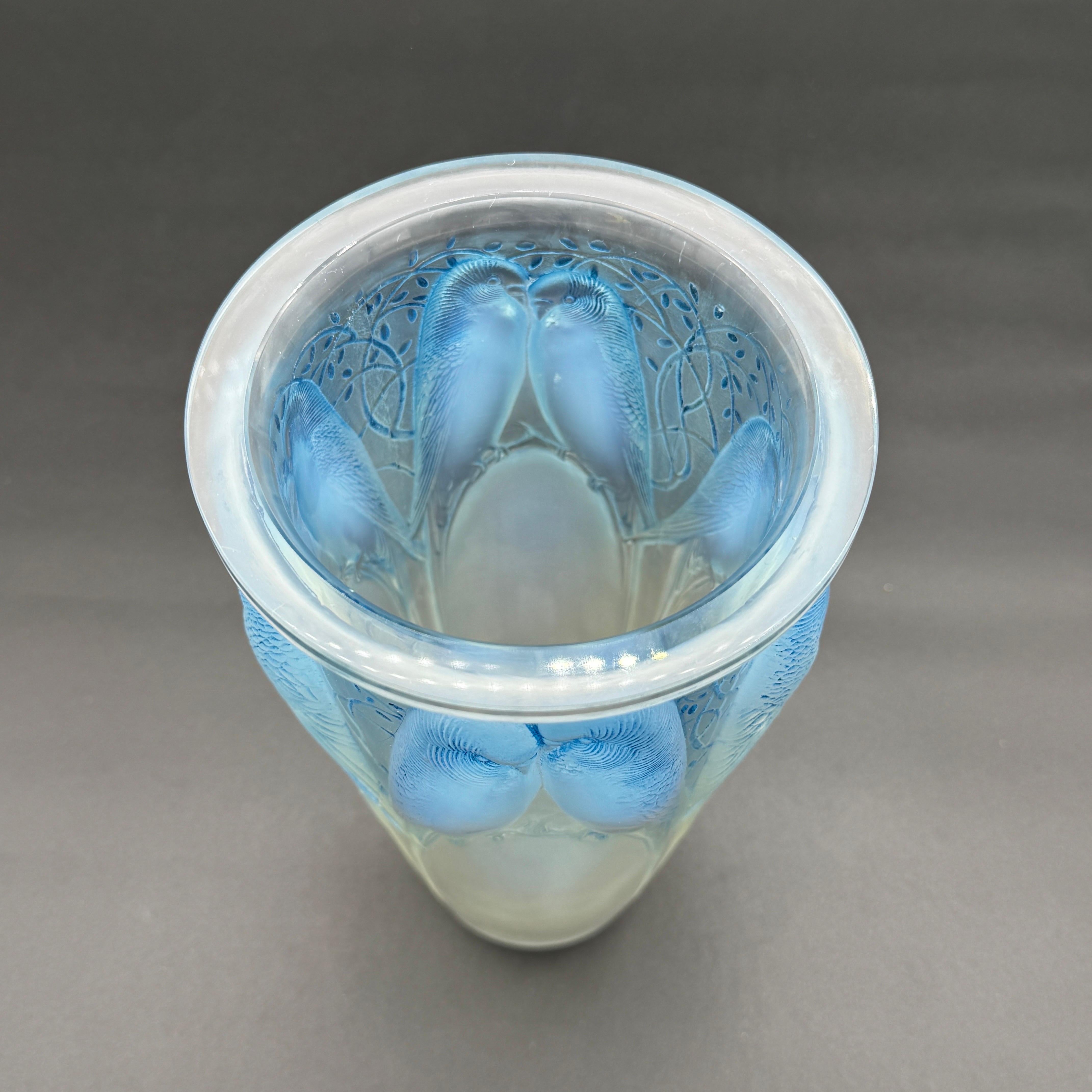 Inizio XX secolo A R.Lalique  Vaso Ceylan in vetro Art Déco in vendita