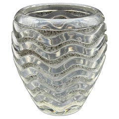 A R.Lalique Art Déco Meandres Vase in Glass A R.Lalique Art Déco Meandres Vase in Glass
