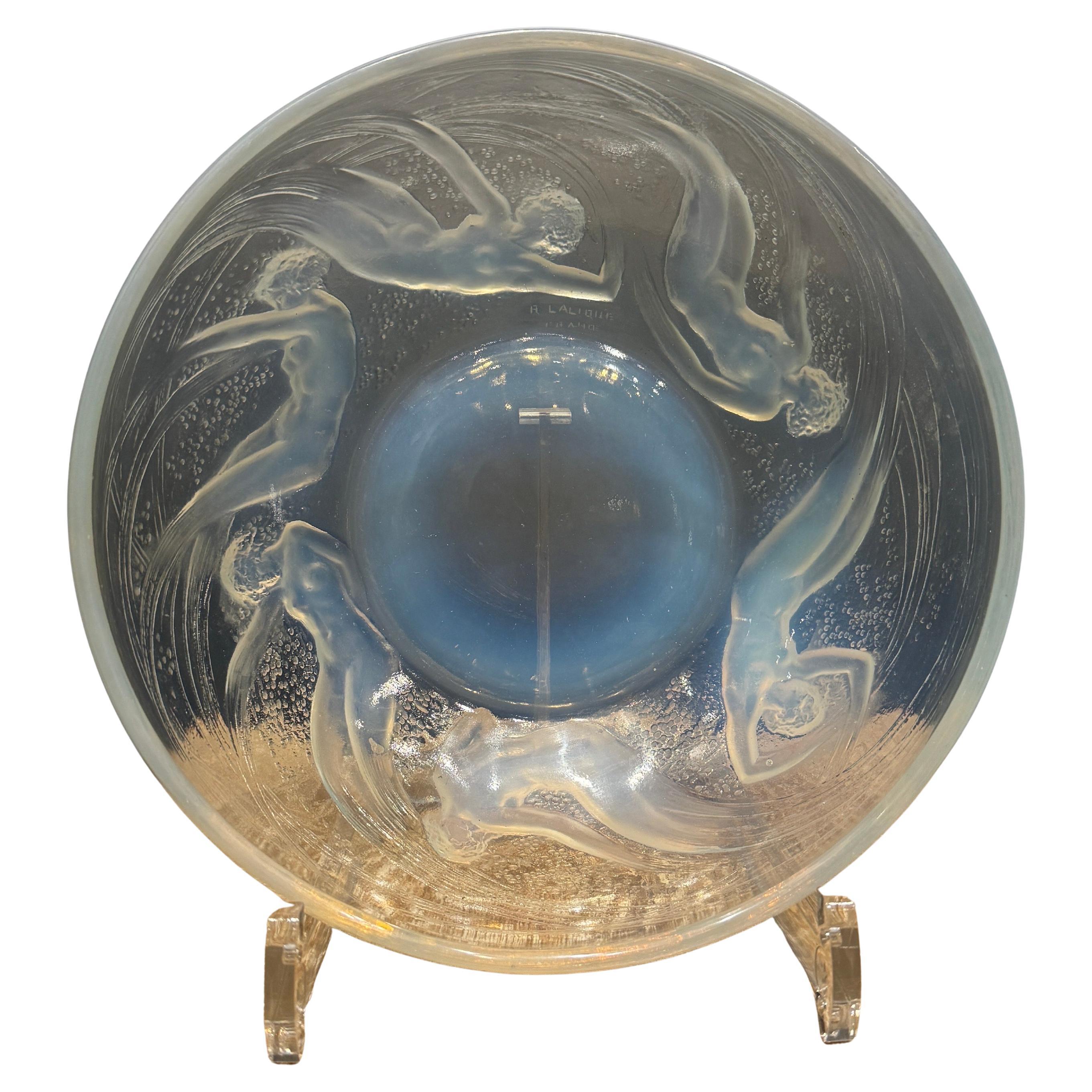 Bol sirène Art Déco A R.Lalique en verre opalescent