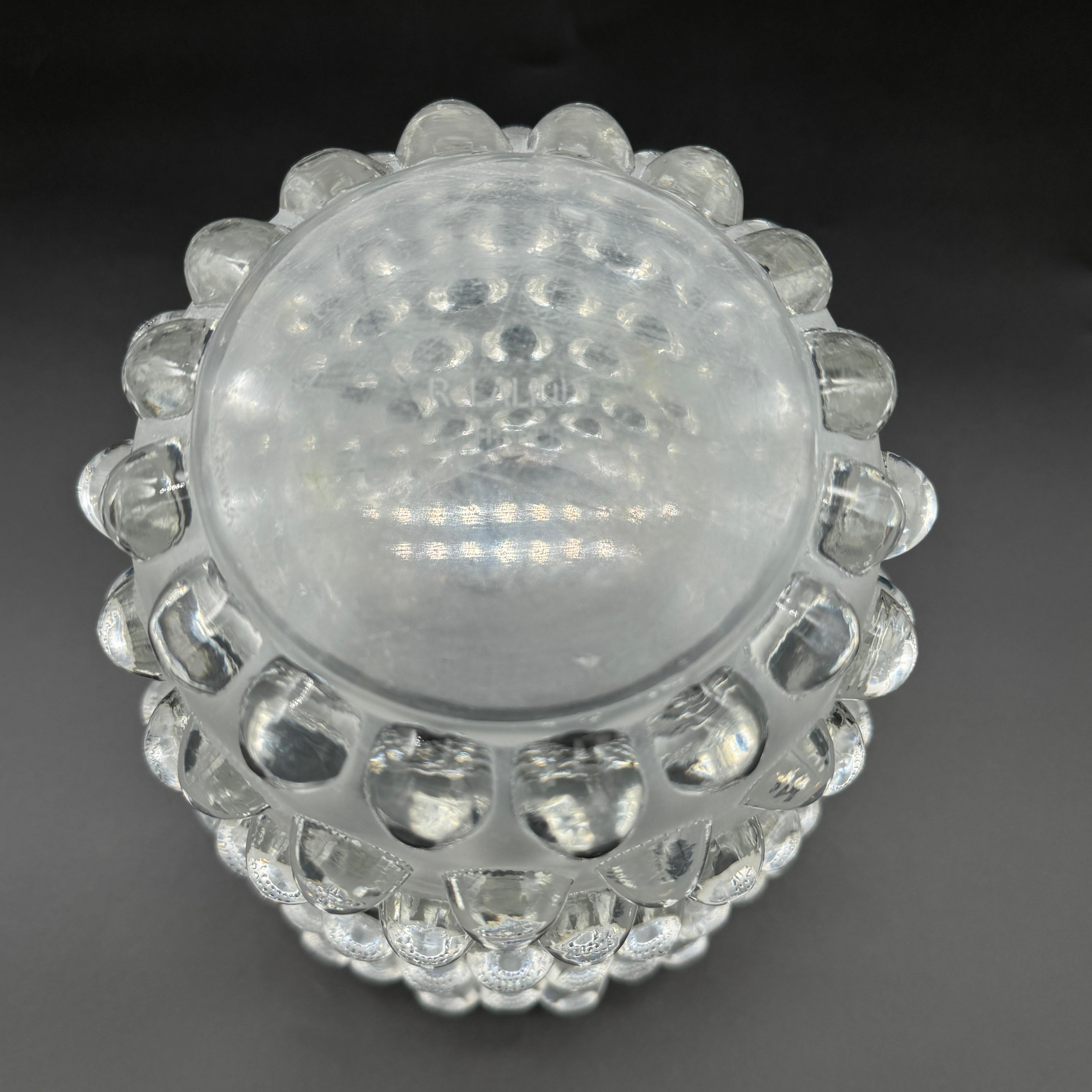 A R.Lalique Art Deco Mossi Glass Vase 5