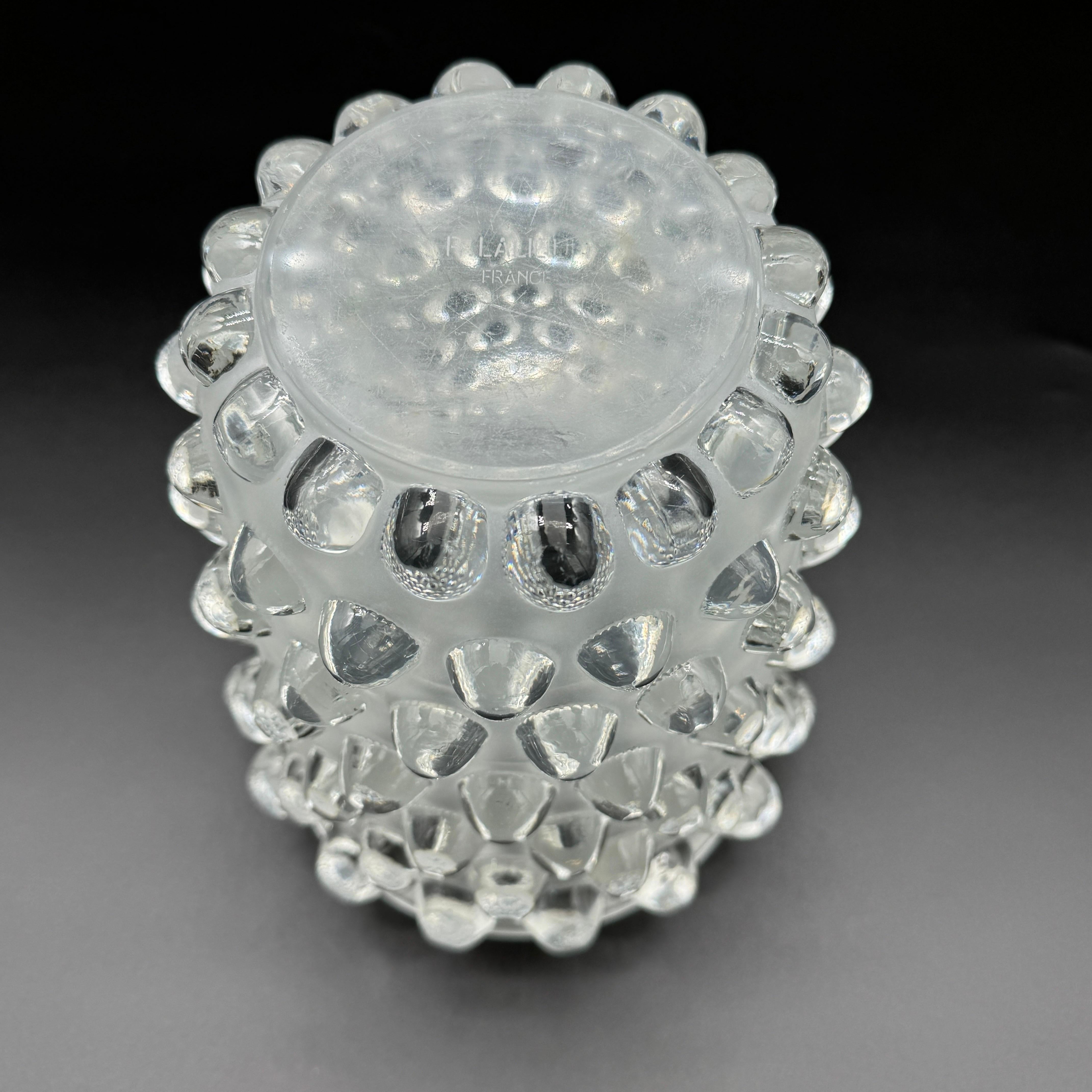 A R.Lalique Art Deco Mossi Glass Vase 2