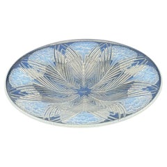 A R.Lalique  ARt Deco Opalescent Glass Oeillet Plate.