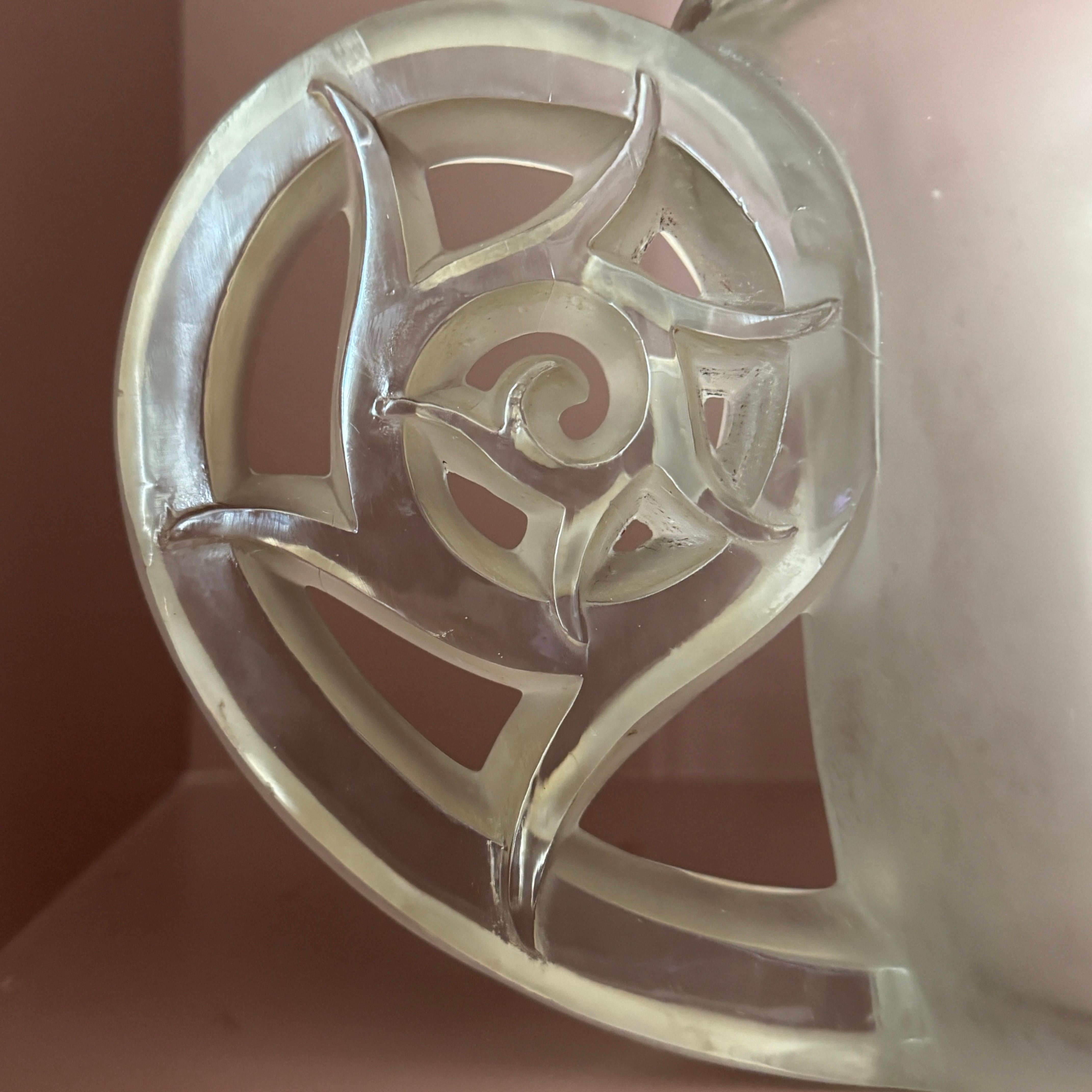 A R.Lalique Art Déco Pierrefonds Glasvase im Angebot 5