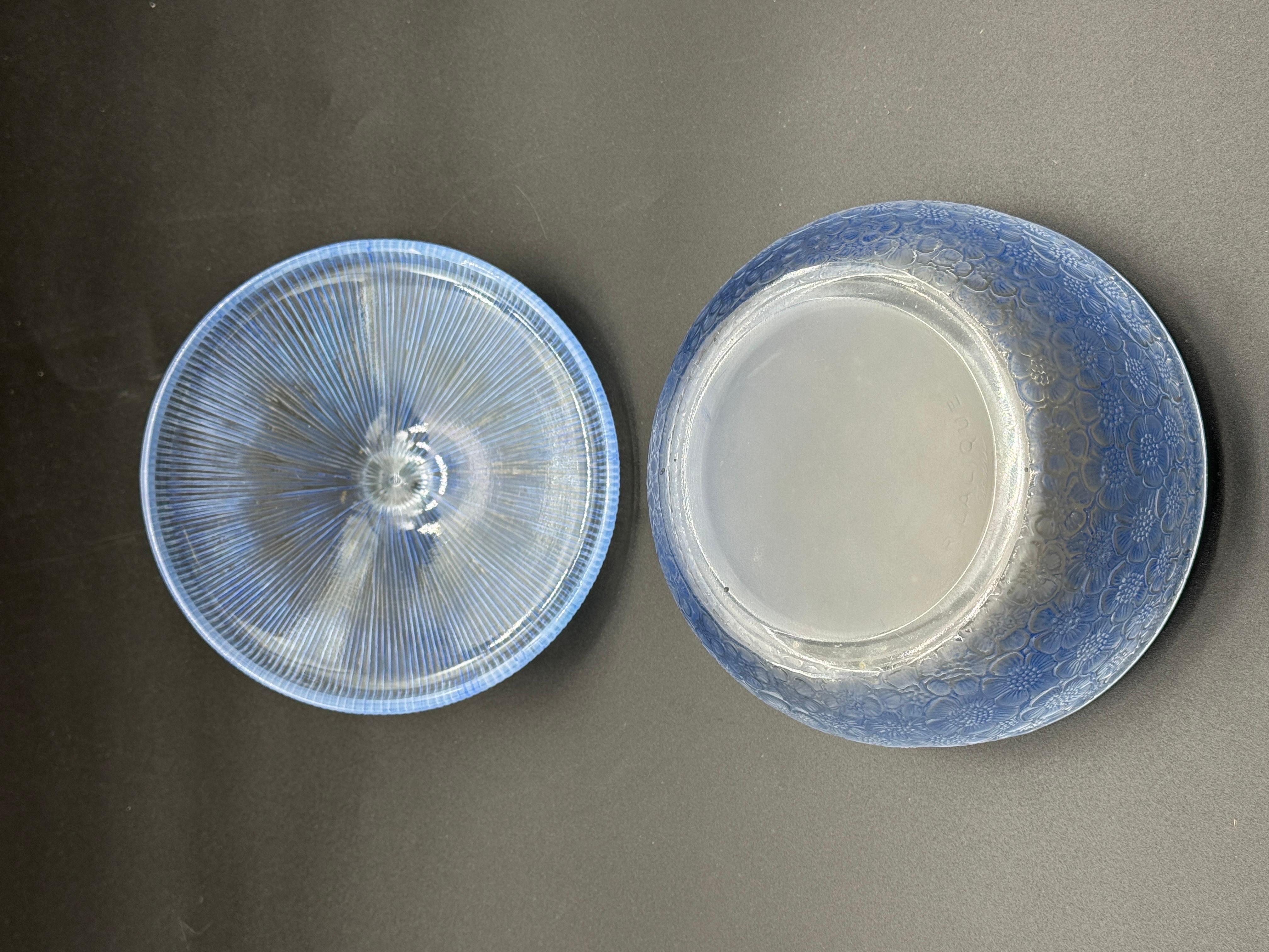 Early 20th Century A R.Lalique Eglantines Art Deco Glass Boxes