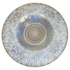 Vintage A R.Lalique  Flora  Bella plate in Opalescent glass