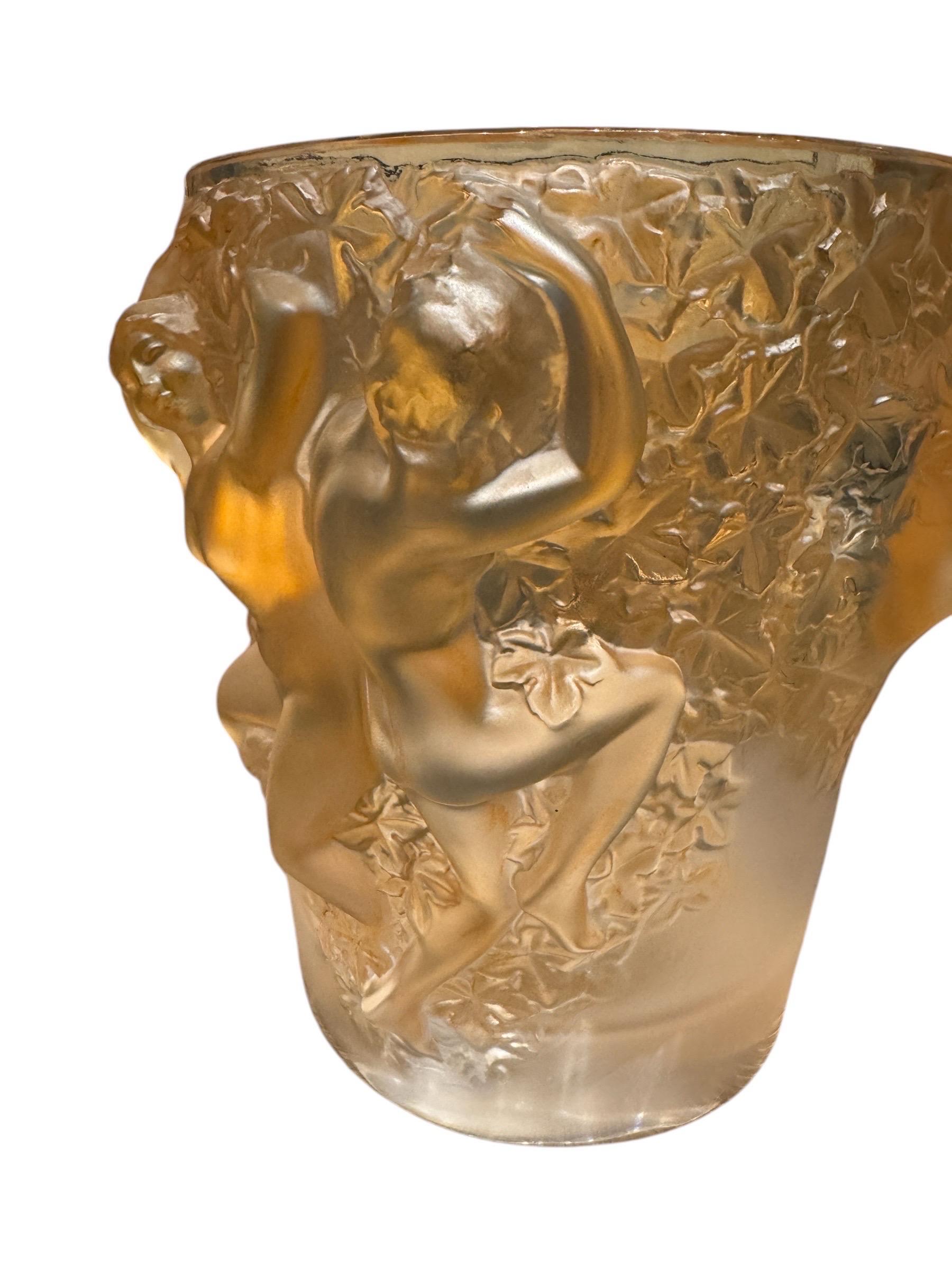 Art Déco A R.Lalique Ganymède  Secchiello da champagne in vetro in vendita