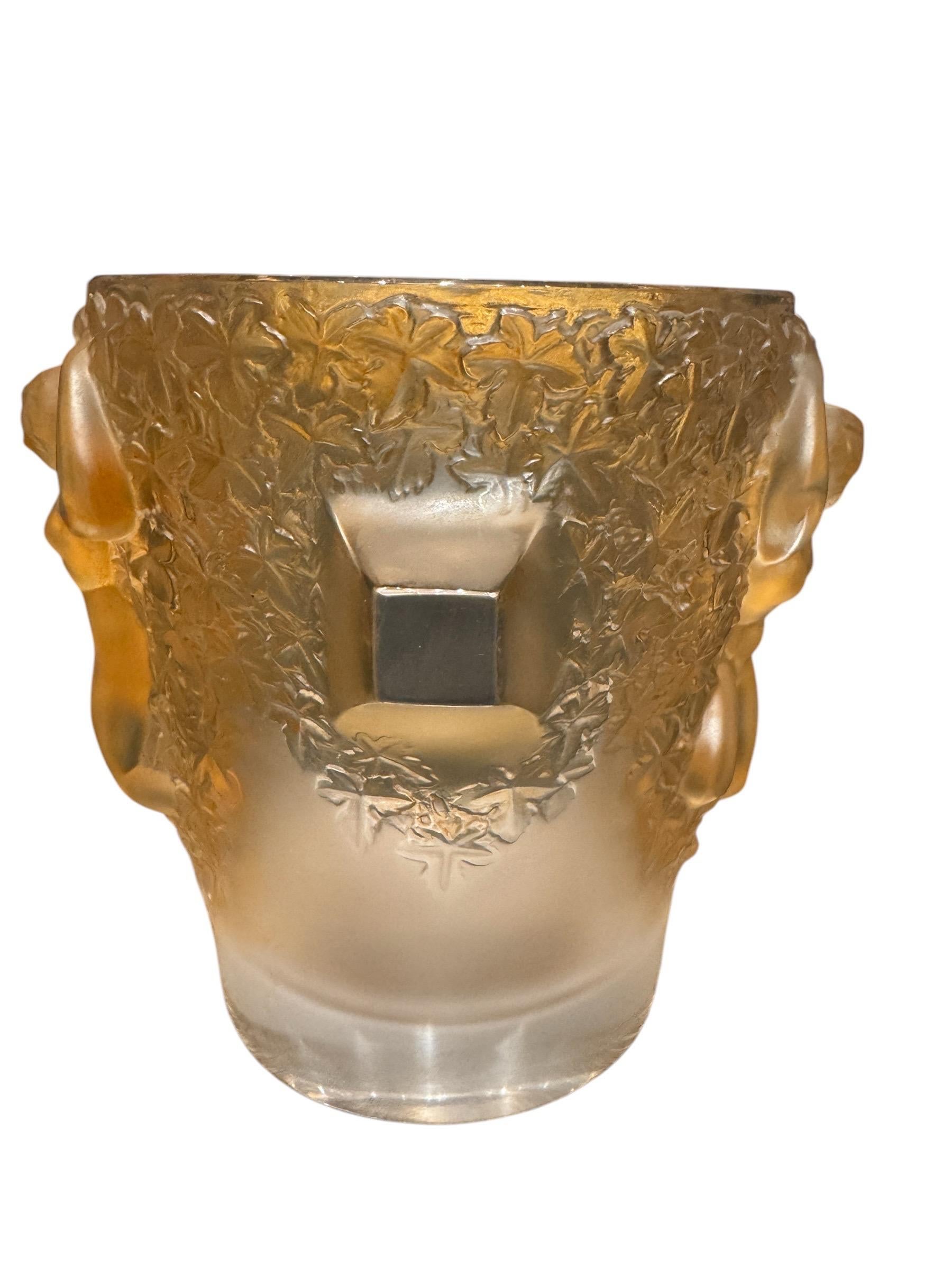 Francese A R.Lalique Ganymède  Secchiello da champagne in vetro in vendita