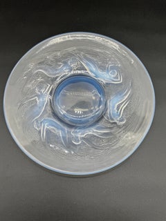 A R.Lalique Mermaid Opalescent Art Déco Glass Plate
