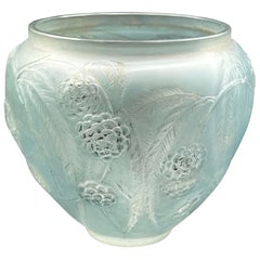 A R.Lalique Néfliers Art Déco Glass Vase