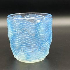 A R.Lalique Opalescent Art Deco Dolphin vase