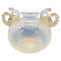 A R.Lalique Opalescent Bouchardon Vase