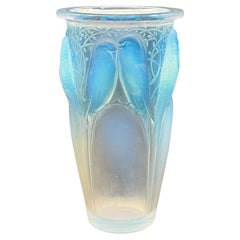 Antique A R.Lalique Opalescent ceylan Vase 