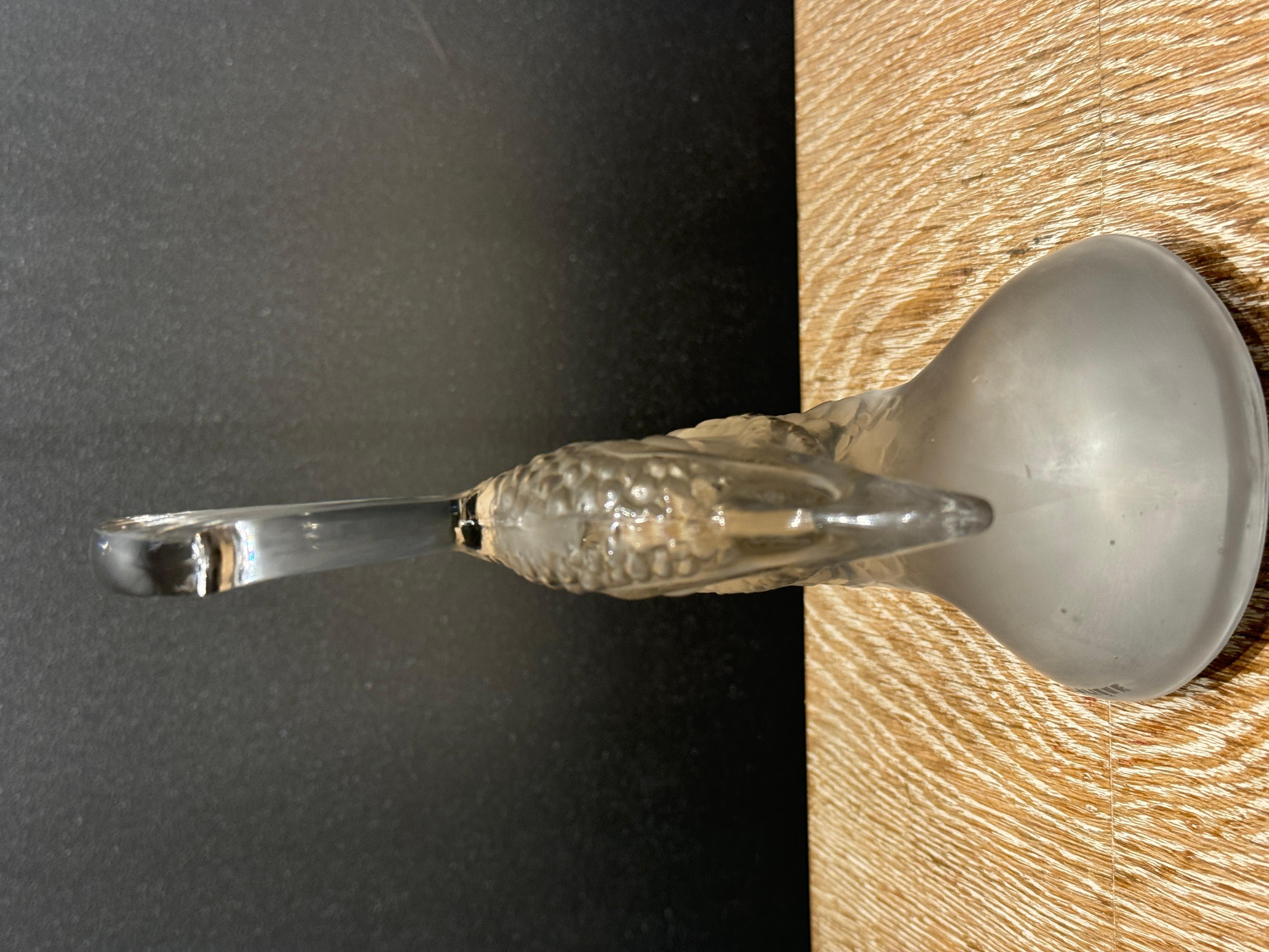 Molded A R.Lalique Peacock Art Deco Glass Mascot