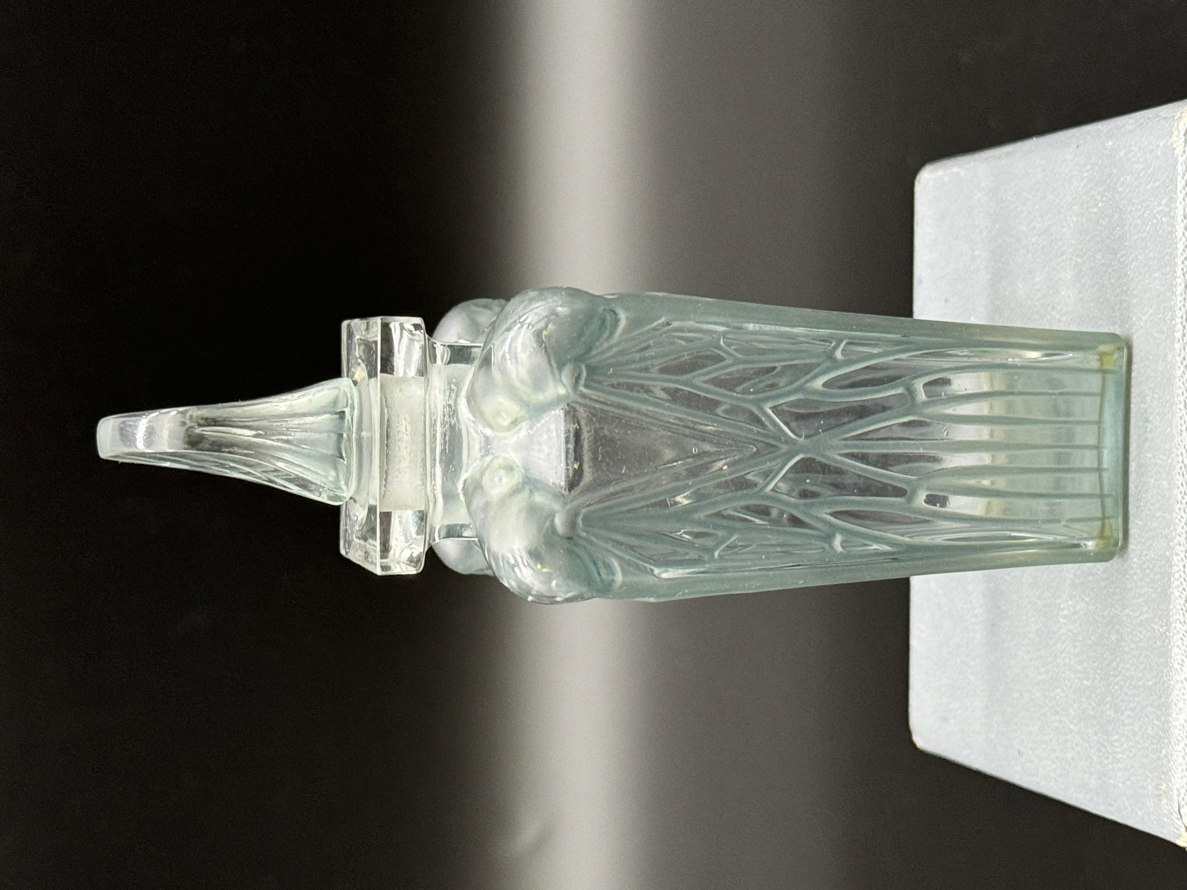 Early 20th Century À R.Lalique Perfum
Bottle  Cigalia for the Roger  Gallet Perfums .