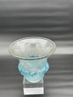 A R.Lalique Piriac Art Déco Glass Vase