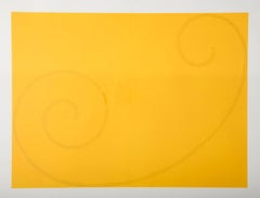 Robert Mangold Siebdruck „Gelbe gebogene Figur“