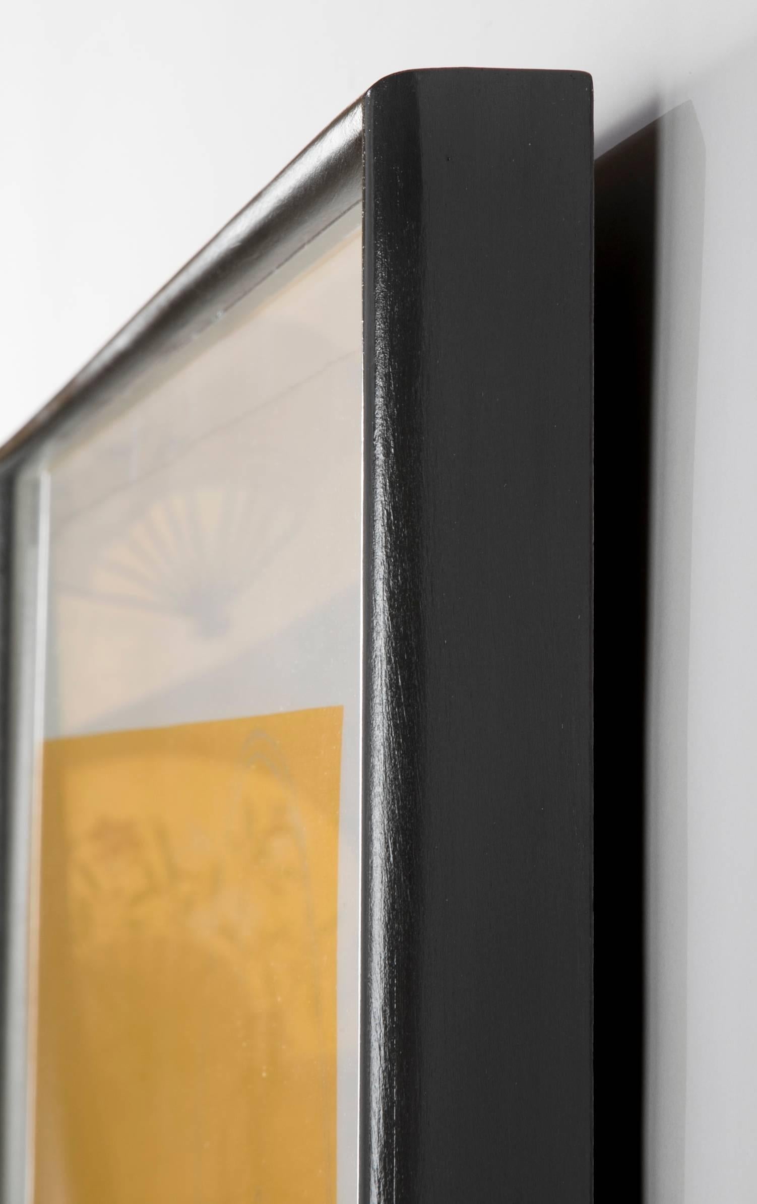 XXIe siècle et contemporain Sérigraphie en soie jaune « Figure bouclée » de Robert Mangold en vente