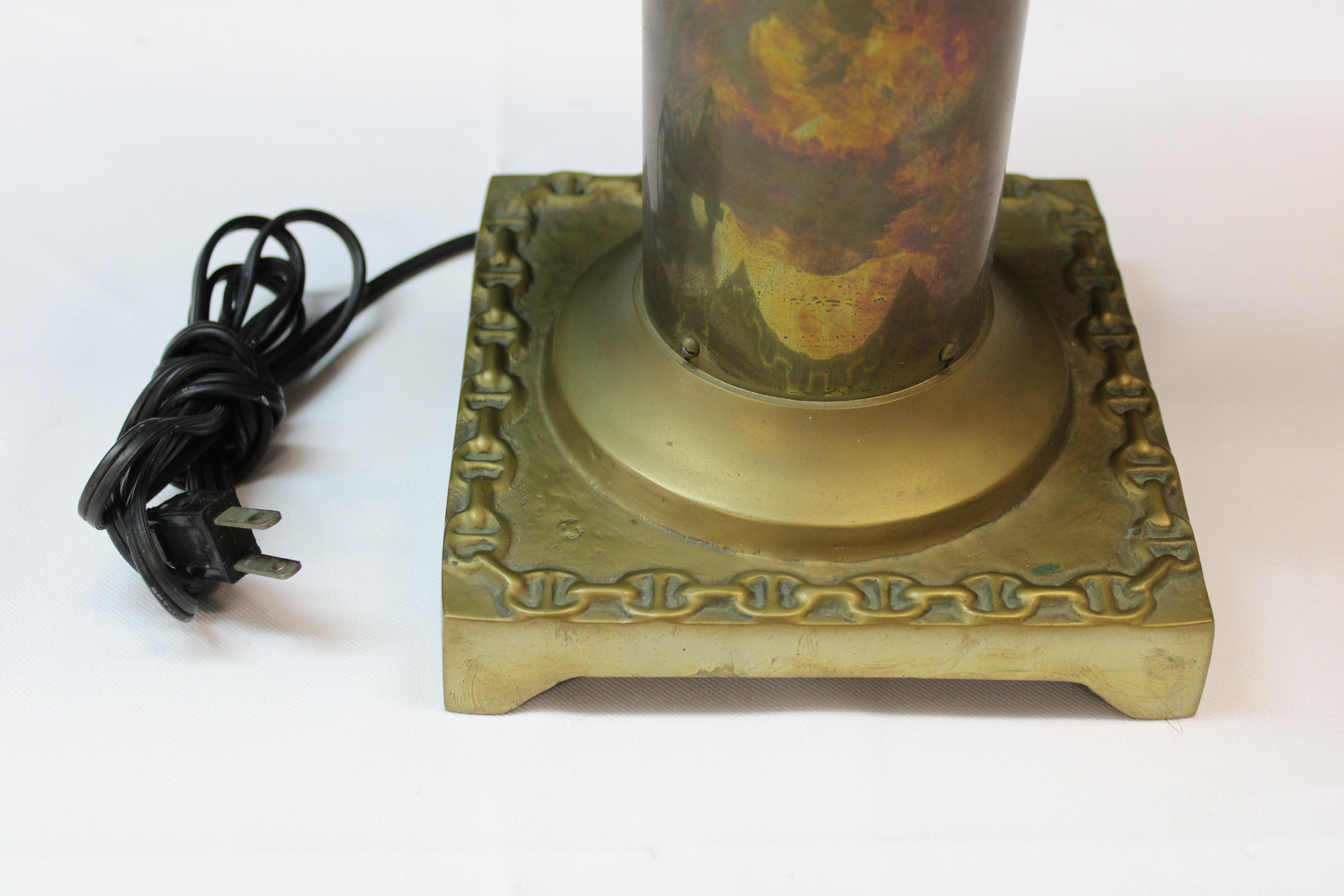 A. Robinson Co Ltd. Liverpool Brass Ships Compass Converted Table Lamp For Sale 1