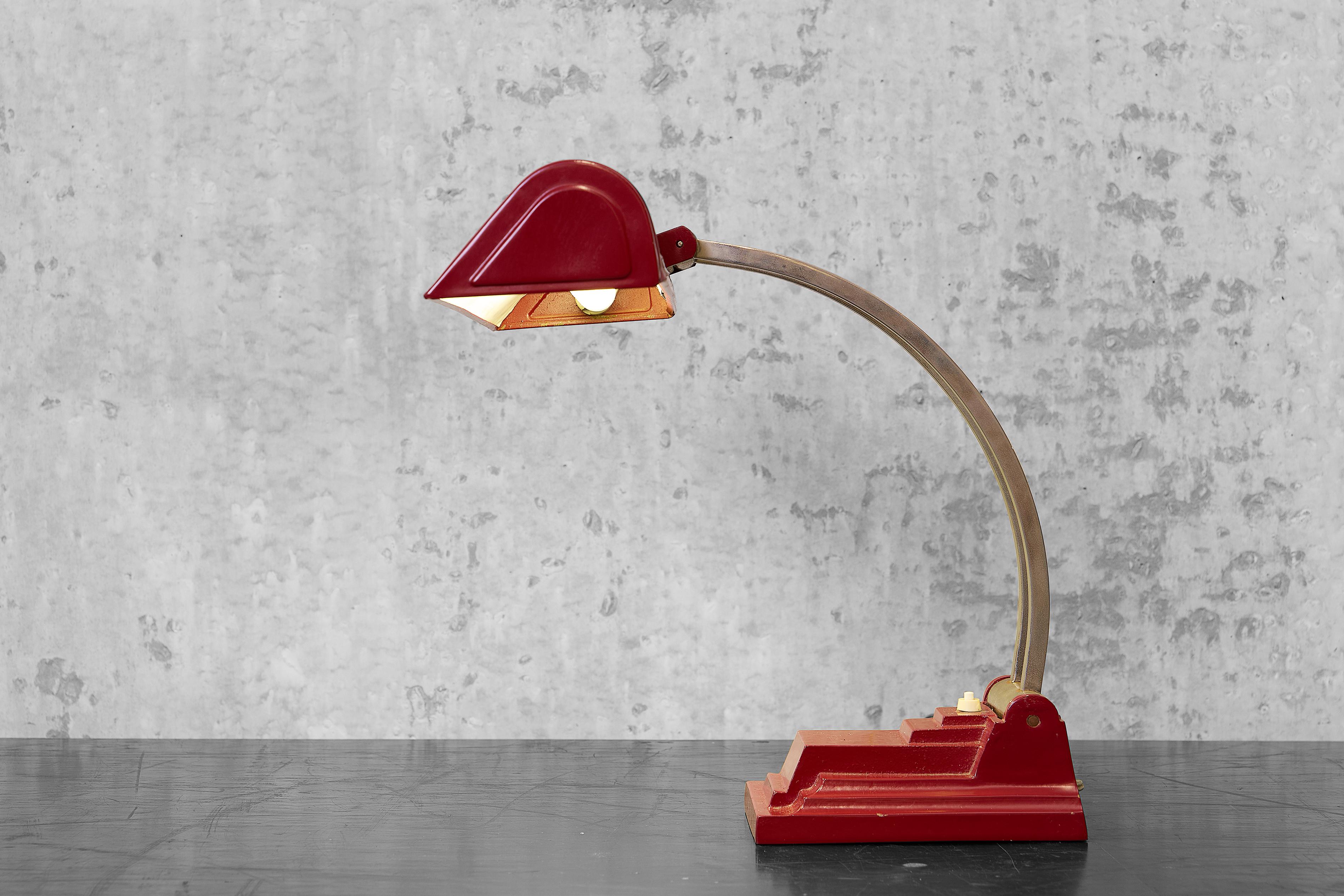 Belgian A Robust Modernist Desk Lamp For Sale