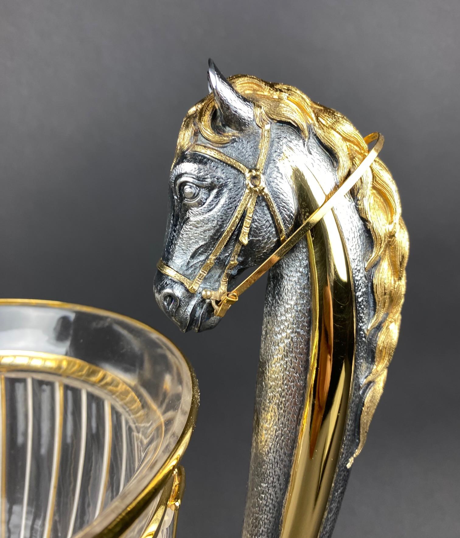 Una coppa in cristallo di rocca e argento sterling di Wolfers in vendita 9
