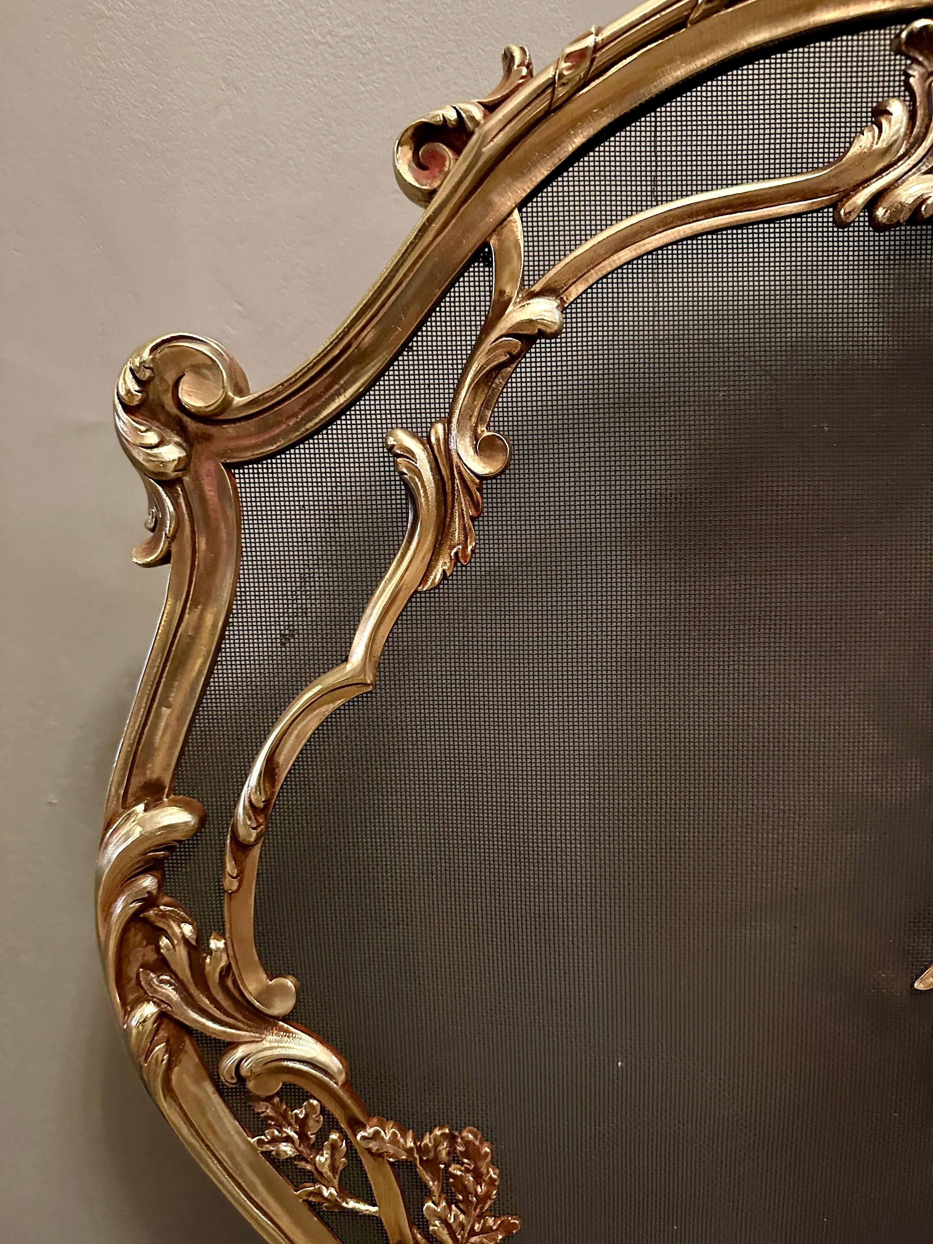 Bronzo Parafuoco in bronzo French Rococo di Bouhon Freres in vendita