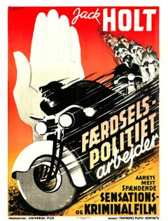 Original Jack Holt  Motorcycle - Crash Donovan vintage movie poster