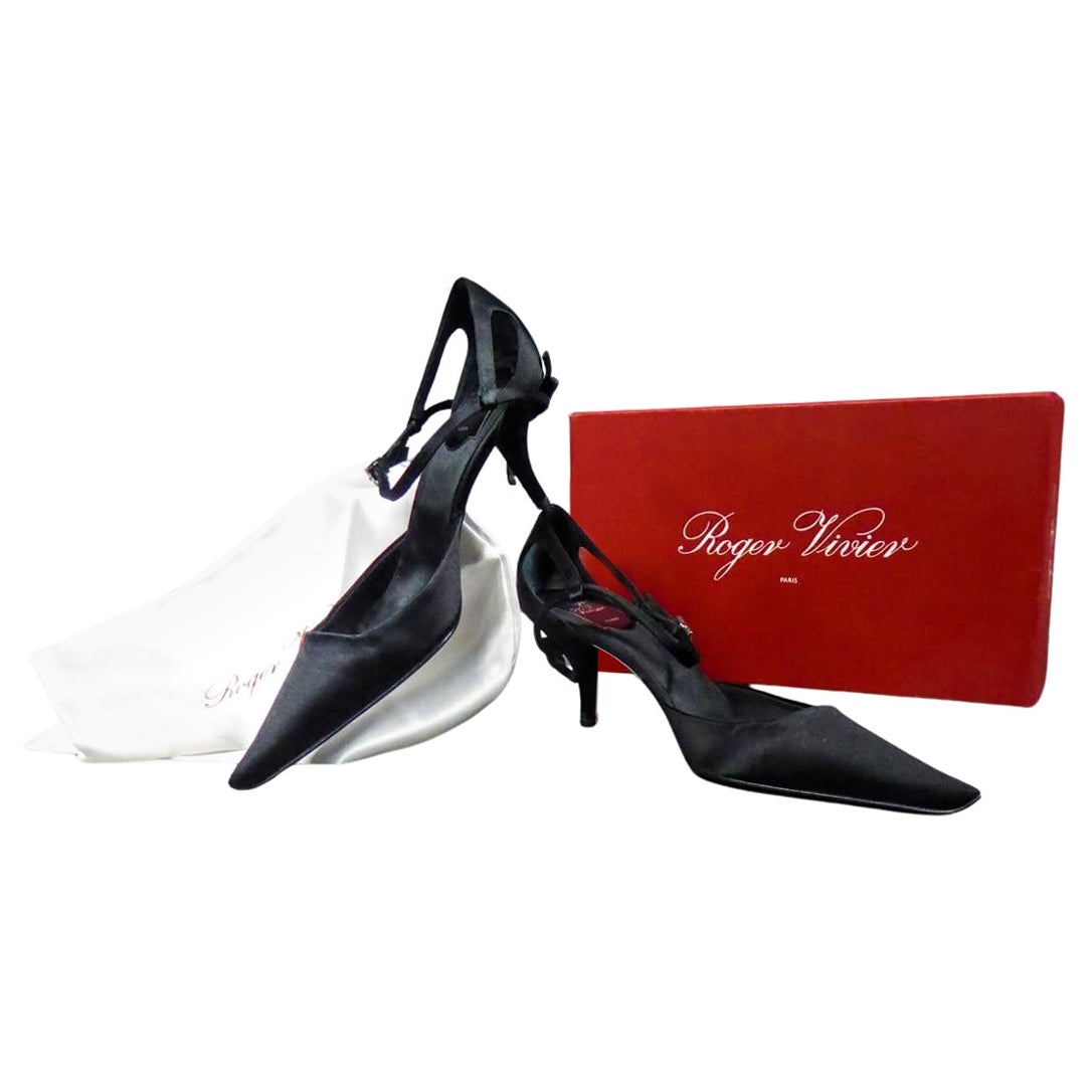 Un paio di scarpe con tacco da sera di Roger Vivier, circa 2000 in vendita