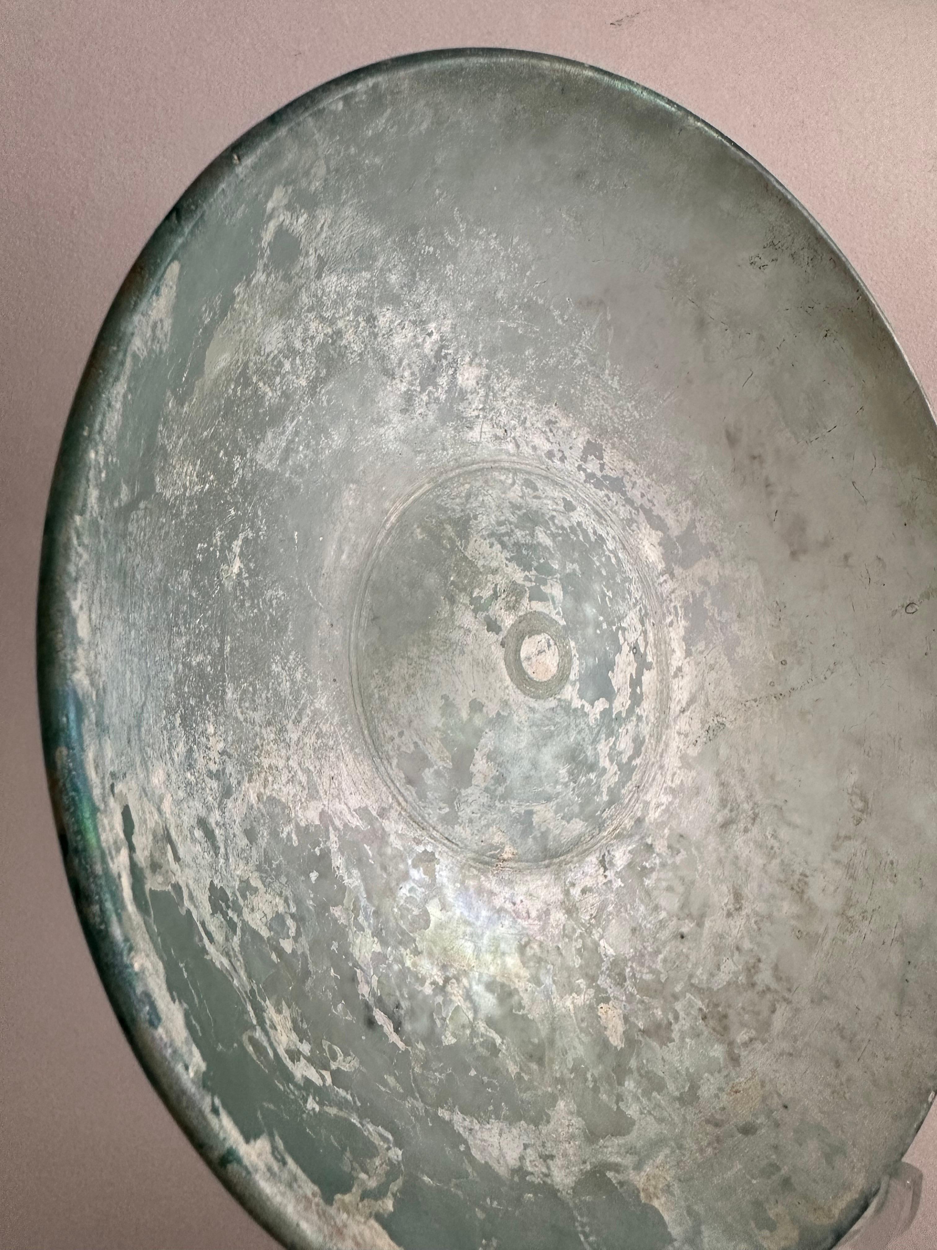 A Roman Blue Glass Bowl, Hellenistic Period, 1st Century B.C. For Sale 4