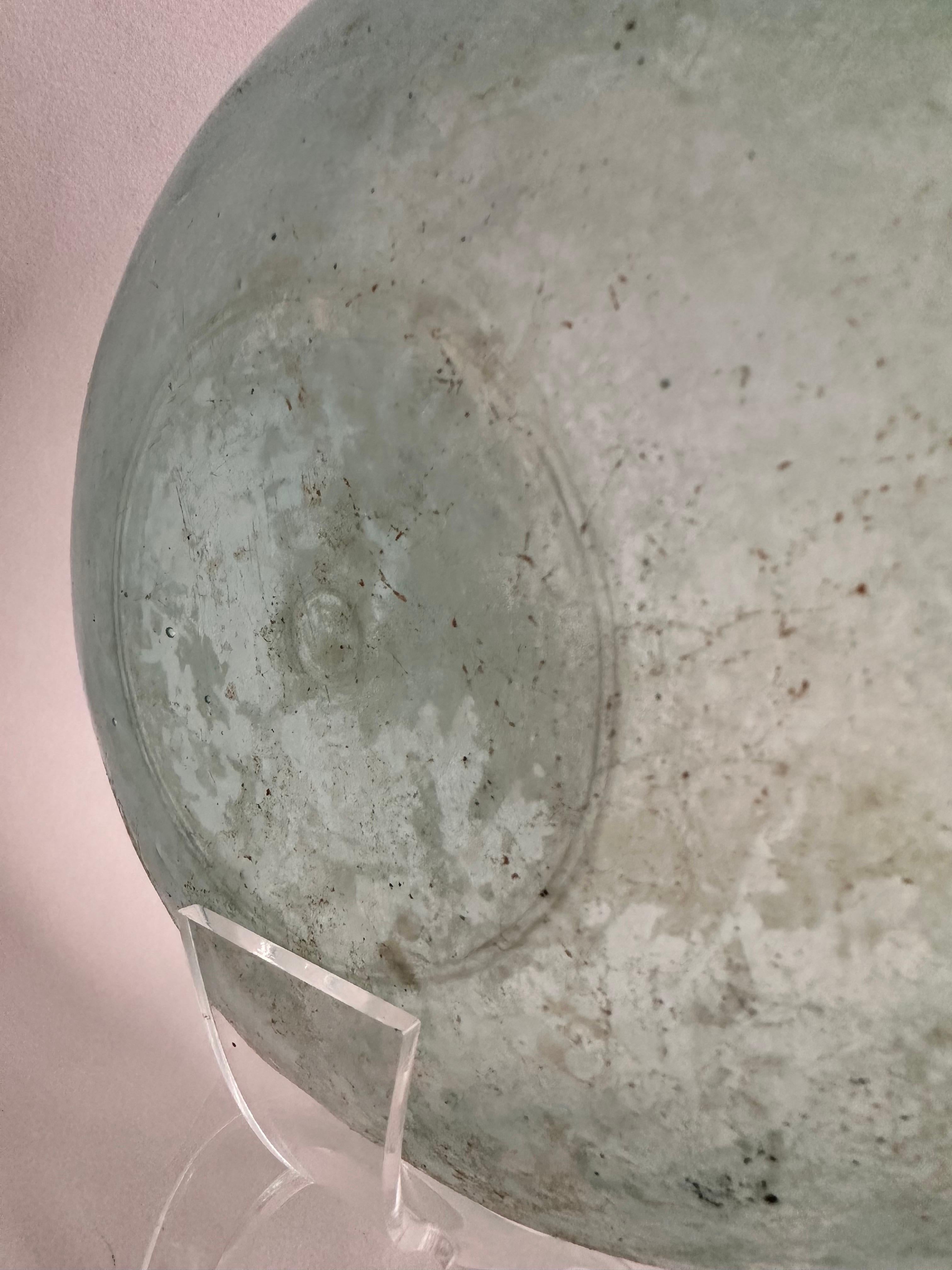 A Roman Blue Glass Bowl, Hellenistic Period, 1st Century B.C. For Sale 8