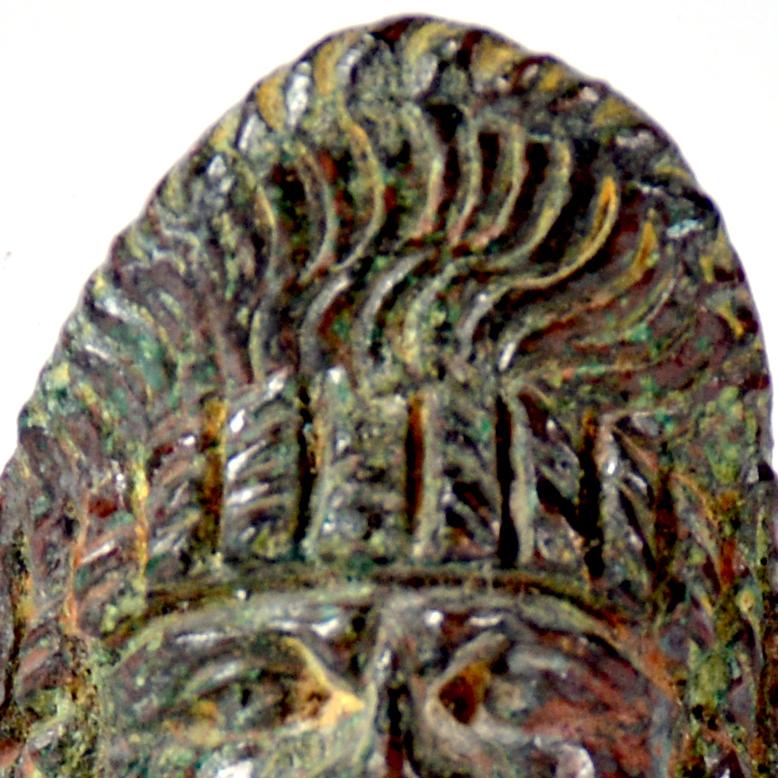 Eine römische Bronzeapplikation in Form einer Theatermaske (Italienisch) im Angebot