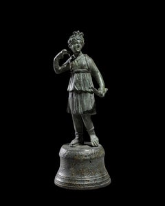 Ancient Roman Bronze Figure of Goddess Diana (Artemis), 2nd-3rd Century AD