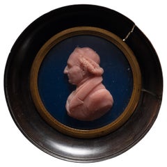 Antique "A Roman Cardinal" Wax Portrait by Francesco Pozzi, c. 1817