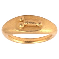 A Roman Gold Phallic Ring 3rd Century AD