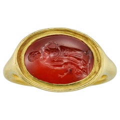 Un intaglio romain en agate orange