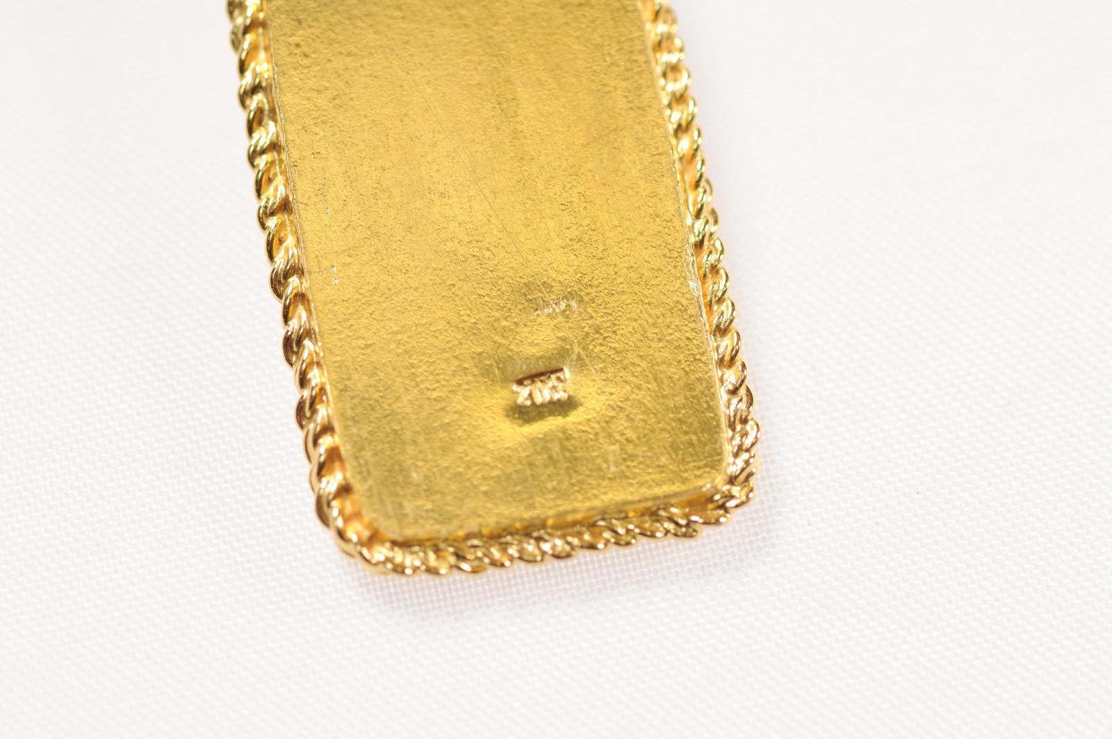 Ciondolo con sigillo di sacerdote romano in oro 21 carati (solo il ciondolo) in vendita 8