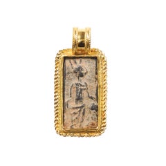A Roman Priest seal pendant set in 21K gold (pendant only)